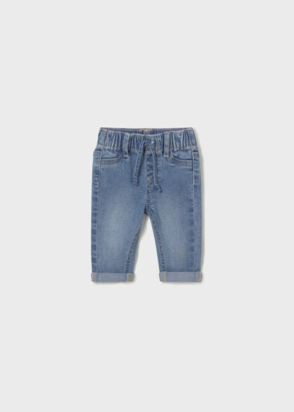 Pantalon largo tejano basico - Claro