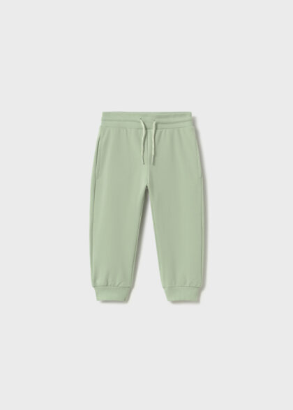Pantalon felpa basico puños - Matcha