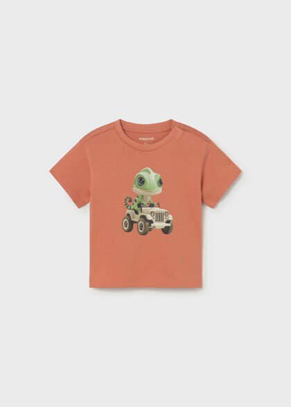 Camiseta m/c animal - Arcilla