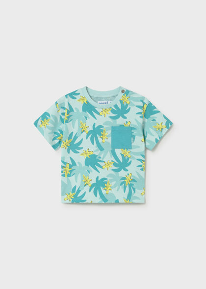 Camiseta m/c estampada - Aguamarina