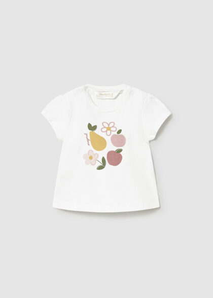 Camiseta m/c - Bco-rose