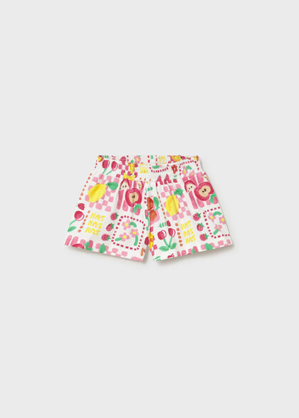 Pantalon corto punto estampad - Hibisco