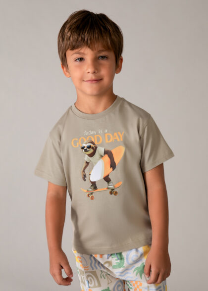 Camiseta m/c "good day" - Topo