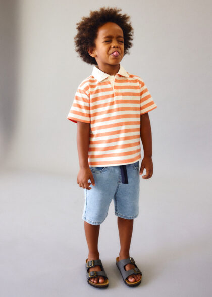 Bermuda soft denim jogger - Claro