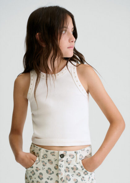 Camiseta tirantes canale - Hueso