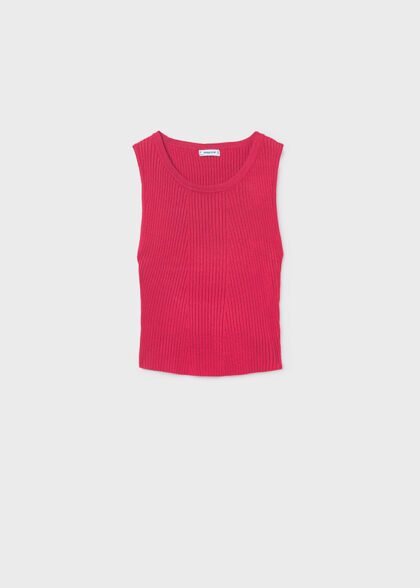 Top tricot cut out espalda - Cereza