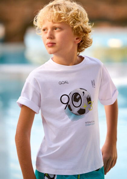 Camiseta m/c back print - Blanco