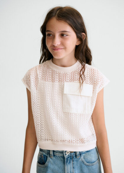 Twin set bolsillo - Hueso