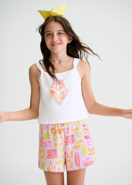Conj. short estampado - Lilac