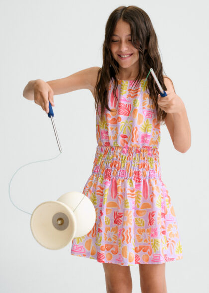 Vestido estampado tirantes - Lilac