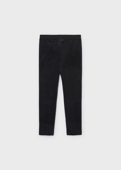 Leggings terciopelo basico - Negro