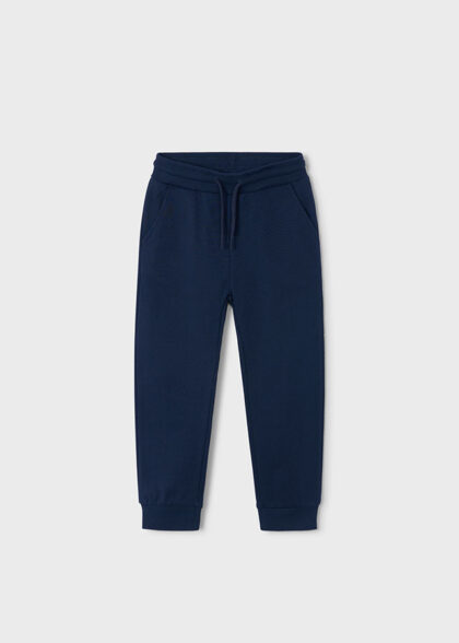 Pantalon felpa basico puños - Azul