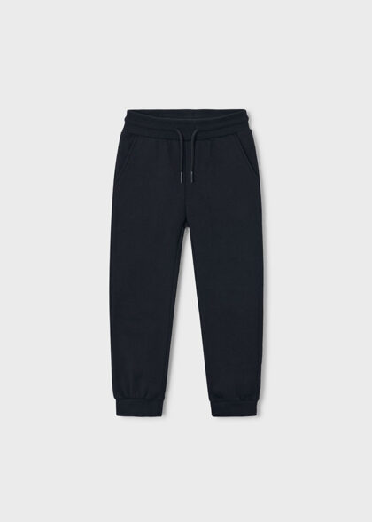 Pantalon felpa basico puños - Negro