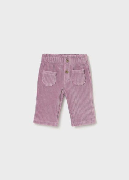 Pantalon largo punto pana - Uva