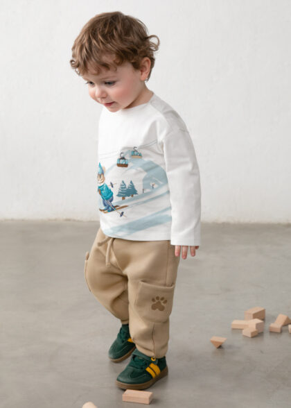 Pantalon felpa play - Avellana