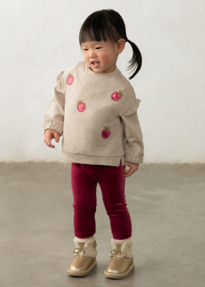Conj. leggings terciopelo - Framboise