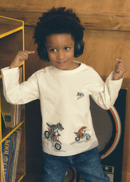 Camiseta m/l posicionado - Nata-motos