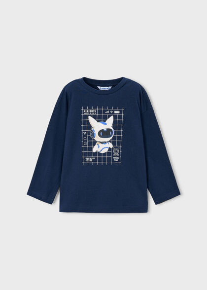 Camiseta m/l glow in the dark - Azul