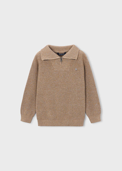 Jersey cremallera - Cacao twee