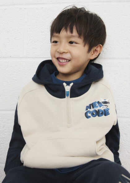 Pullover "new code" - Piedra-azu