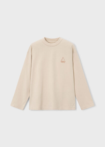 Camiseta m/l camping - Crudo
