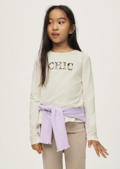 Camiseta m/l chic - Nata