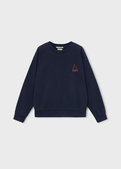 Sudadera print fluor - Marino