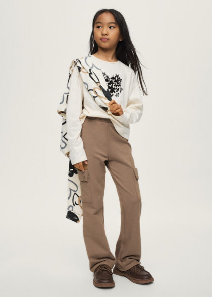 Pantalon cargo punto - Camel